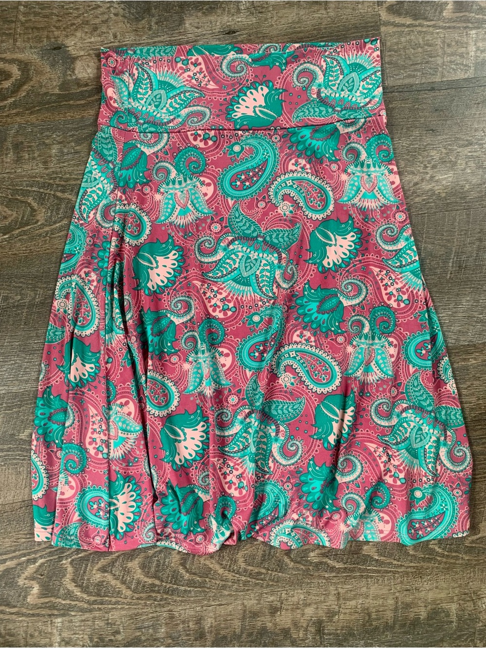 Maximalism Pink & Teal Paisley A-Line Skirt